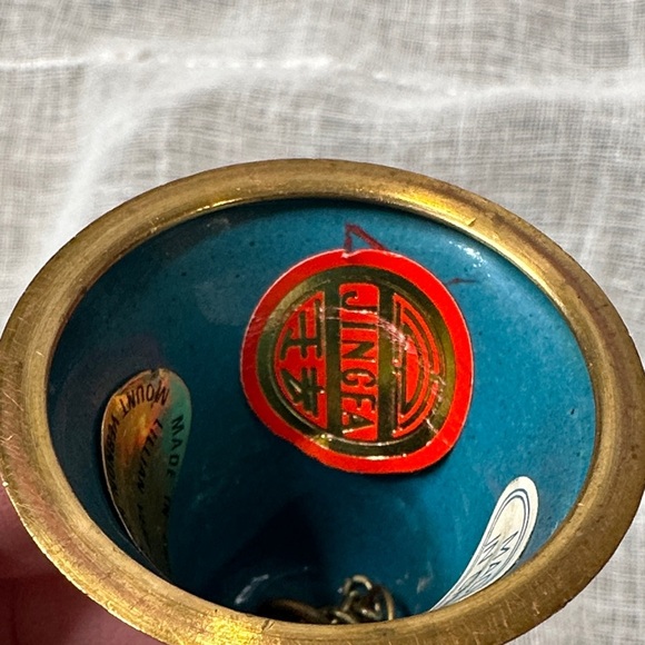 Vintage Lillian Vernon Chinese Cloisonné Bell 1980s 2" x 1.75" Flower Design EUC - Picture 4 of 9